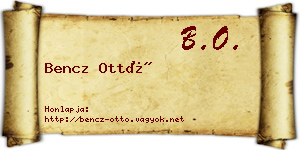 Bencz Ottó névjegykártya