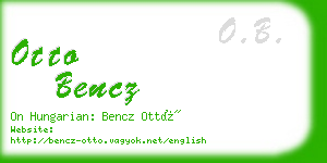 otto bencz business card